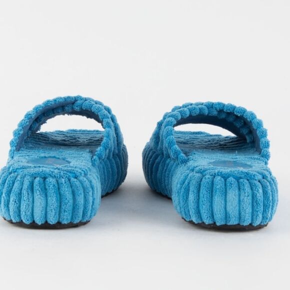 Free People Ibiza Terry Slide Sandal- Blue - Picture 5 of 10